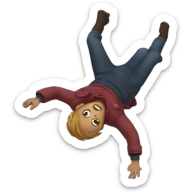 Person fall sticker