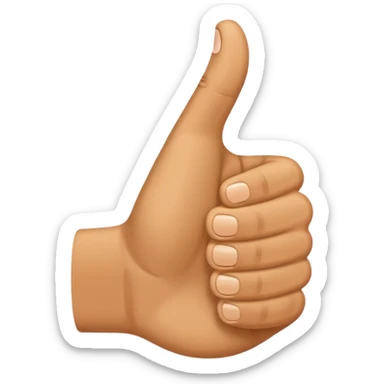 Create an emoji that shows a human hand giving a thumbs up gesture. sticker