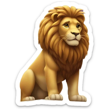 Lion standing on the pyramids sticker