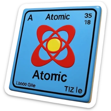 Generate 8 unique emoji-style icons representing chemical element tiles, atomic symbols, colorful science grid blocks, and laboratory chemistry themes. sticker