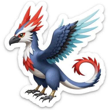 Trico-Gryphon-Latias-Nargacuga-Silvally-fusion-creature (full body) sticker