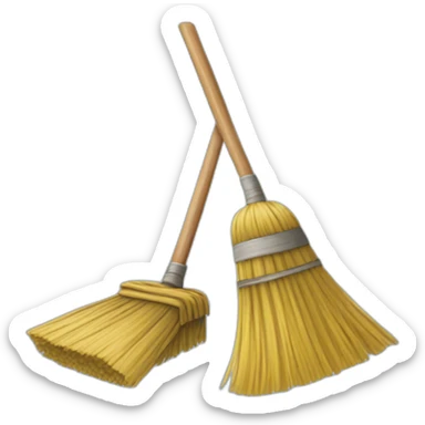 broom round head sticker