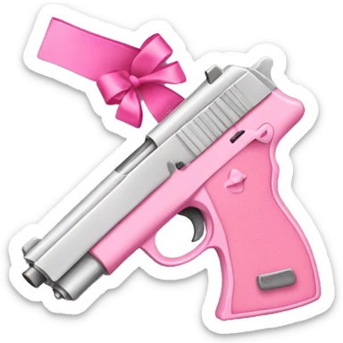 pink pistol with a pink ribbon sticker