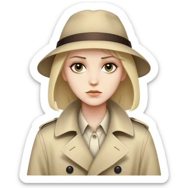 MYSTERIOUS ENIMATIC BEING WITH TRENCHCOAT sticker