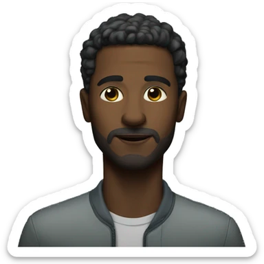 nighttime portrait of a man sticker