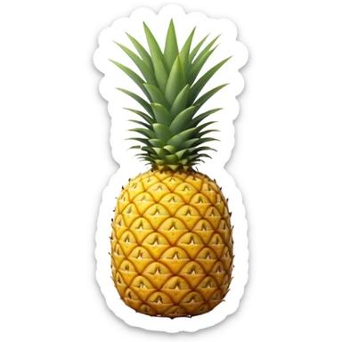 A pineapple flipped 180 degrees clockwise around the y axis  sticker