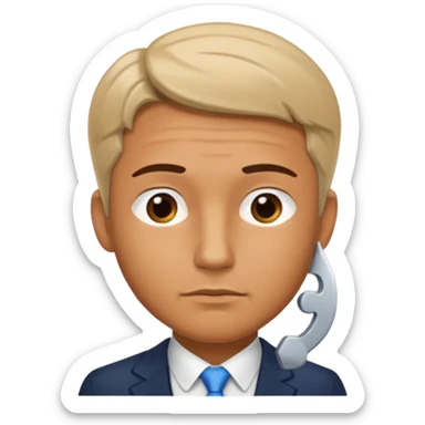 Rich man asking himself a question, thoughtful sticker