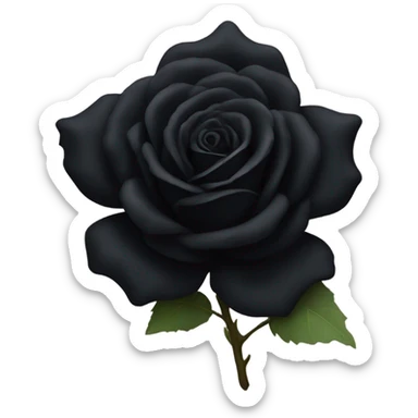 Black rose sticker