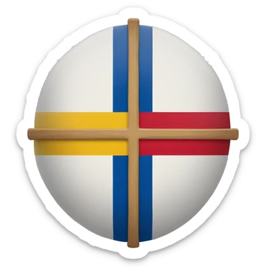 Flag with a Finland cross, Slovakian cross, romanian colors and Israel star sticker