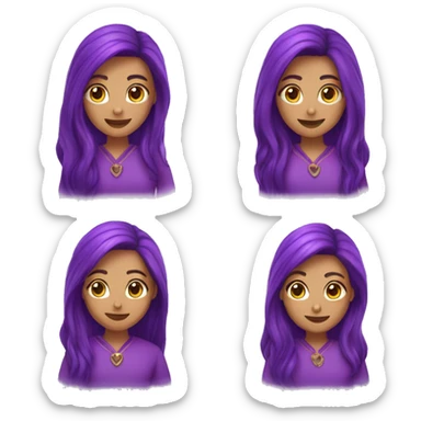 Corazón morado sticker