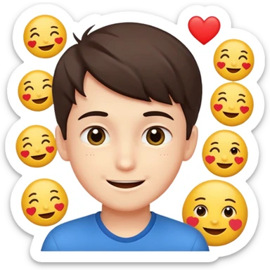 Romantic animated sticker boy from core
Cute emojis around 😗😏🥰😍😘😚
Fancy Persian text:
[نازنین هیچوقت ولت نمی‌کنم]
Soft animation, love style
 sticker