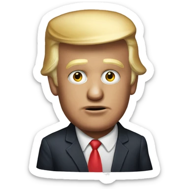 Donald Trump with a sucker sticker