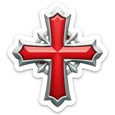 Cruz de borgoña sticker