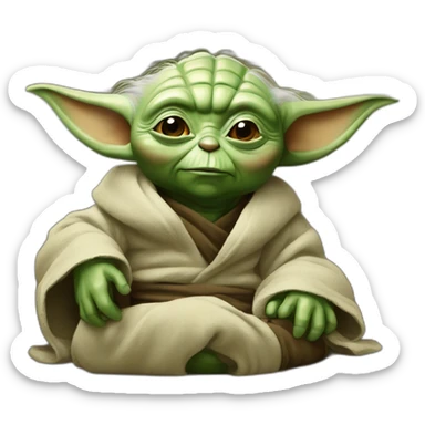 Yoda en détente sticker