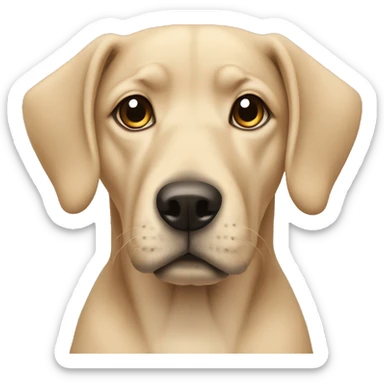 beige dog with floppy ears sticker
