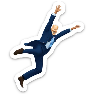 Biden doing a cartwheel  sticker