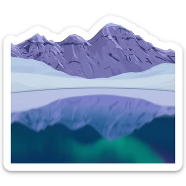 mountain aurora borealis sticker