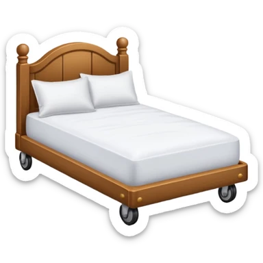 bed with wheels sticker