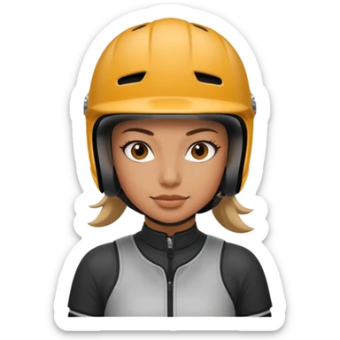 BMX rider woman with helmets sticker