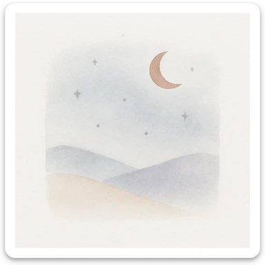 starry night watercolor art style sticker