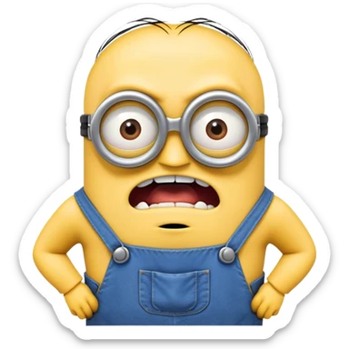 A mean nasty minion sticker