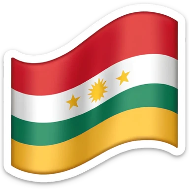 Wavy Kurdistan flag emoji sticker