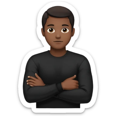  silhouette  crossing his arm  sticker