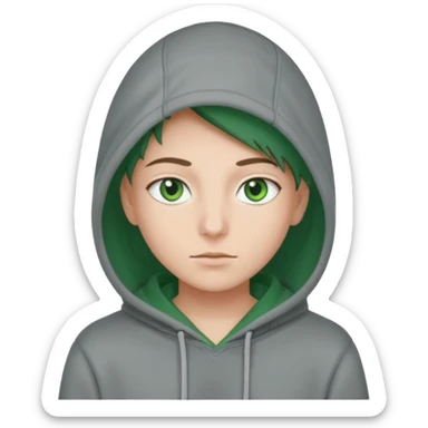 Rubio ojos verdes sudadera sticker