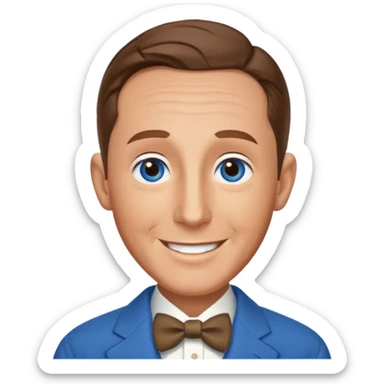 Bing Crosby with blue eyes, brown hair sticker