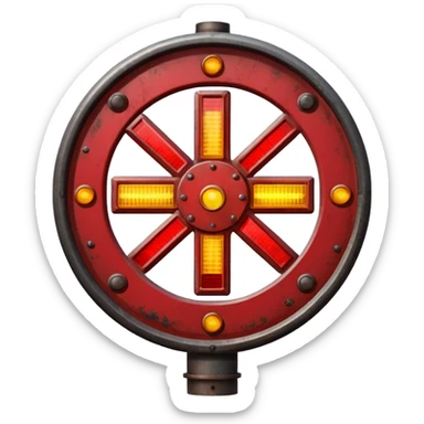 Railroad crossing light sticker