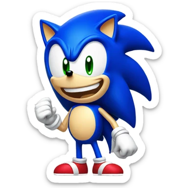 sonic Laughing sticker