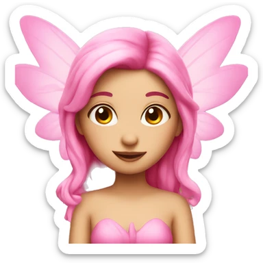 Pink fairy sticker