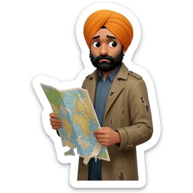 Lost and confused singh sticker