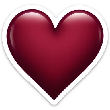 Wine red heart  sticker