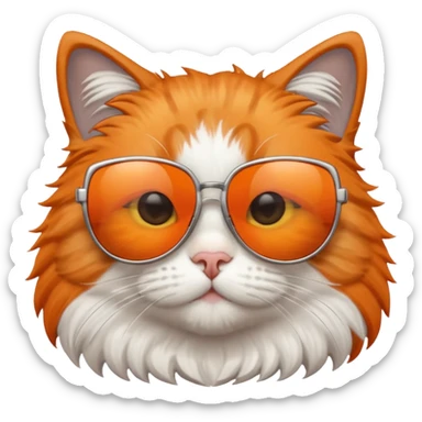 Cat with sunglasses sticker