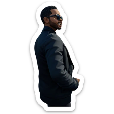 boy in black jacket outdoors sticker