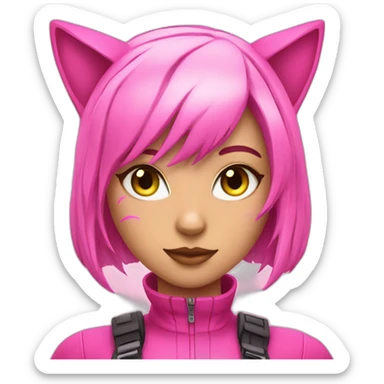 pink-techno-catgirl sticker