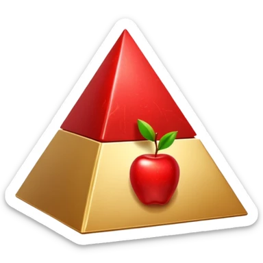 do a pyramide like egypte pyramide in apple style sticker