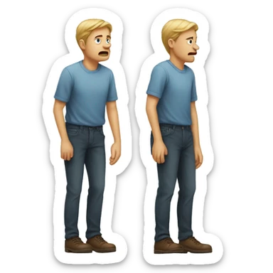 A person standing disappointment, tapping its foot sticker