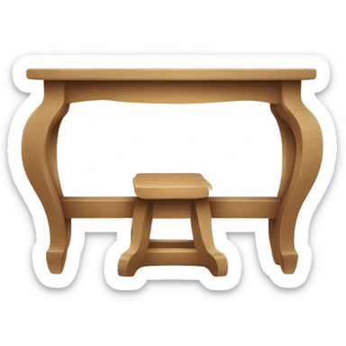 table sur fond blanc sticker