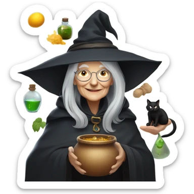 Witch aunt sticker
