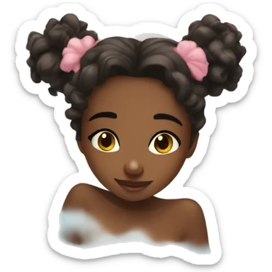 Girl taking a bath aesthetic sticker