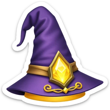 wizard hat glow yellow sticker