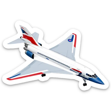 Concorde - British Airways (Model Year: 2020) (Iconic colour: White with blue and red) sticker