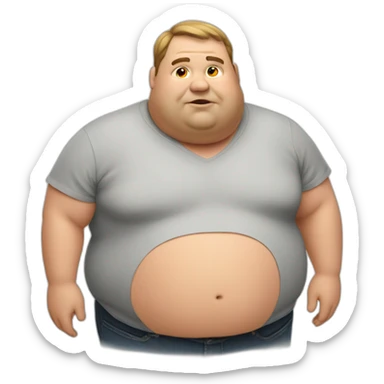 Fat man sticker