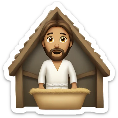 Jesus manger sticker