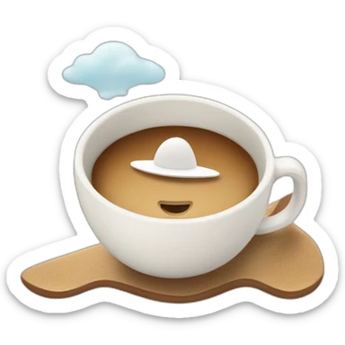 A surfer in cappuccino  sticker