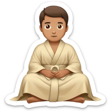 Husband waiting for his wife while she is getting massage sticker