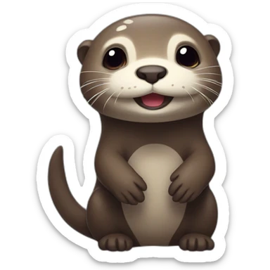 cute otter deguised as a wither sticker