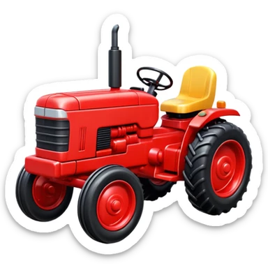 plastic toy  tractor sticker